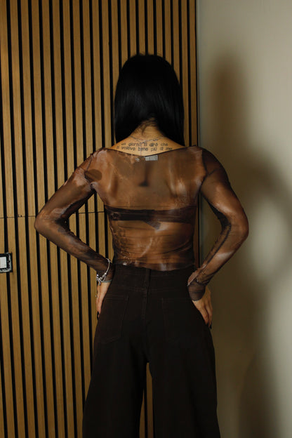 top velato WILD marrone