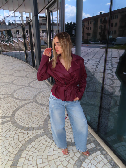 mini trench BOTTONS bordeaux