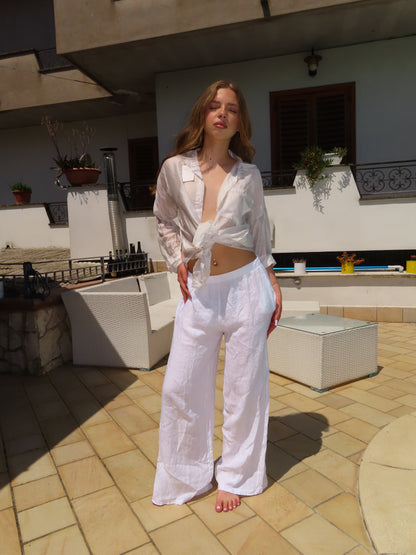 camicia semivelata