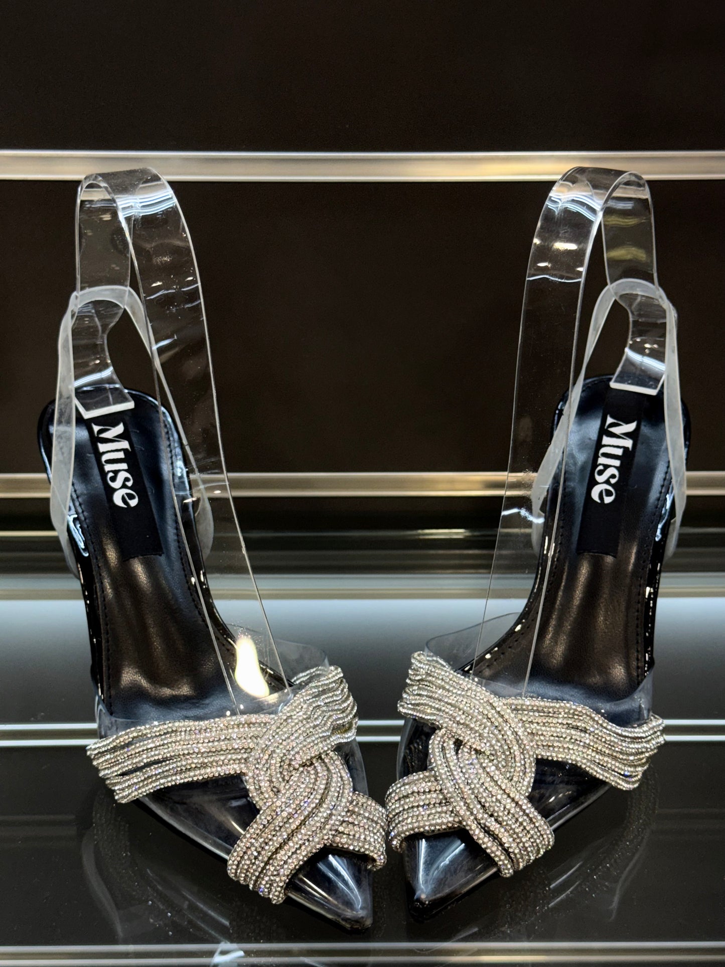 decolleté con intreccio swarovski