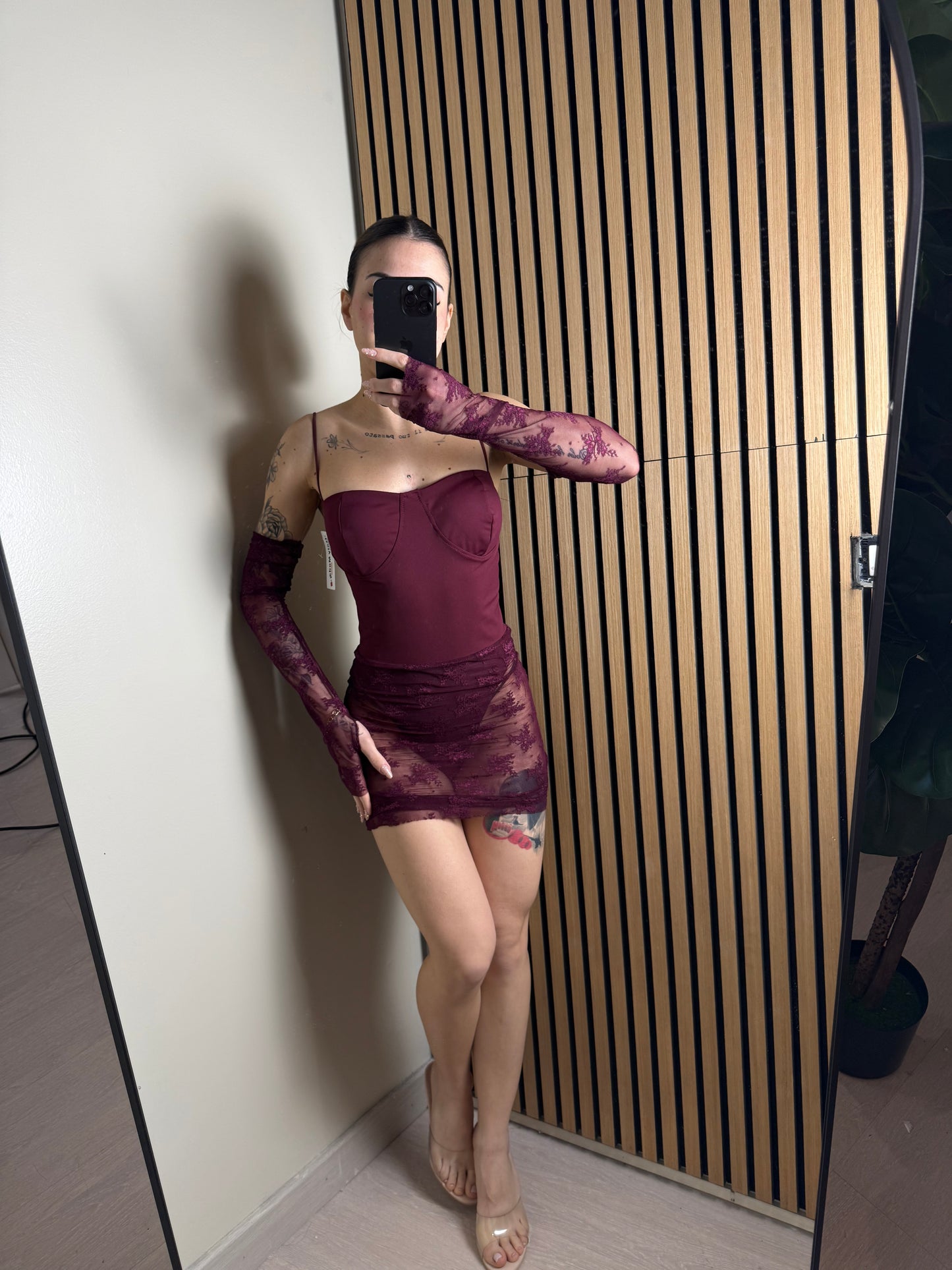 mini dress UNICA bordeaux
