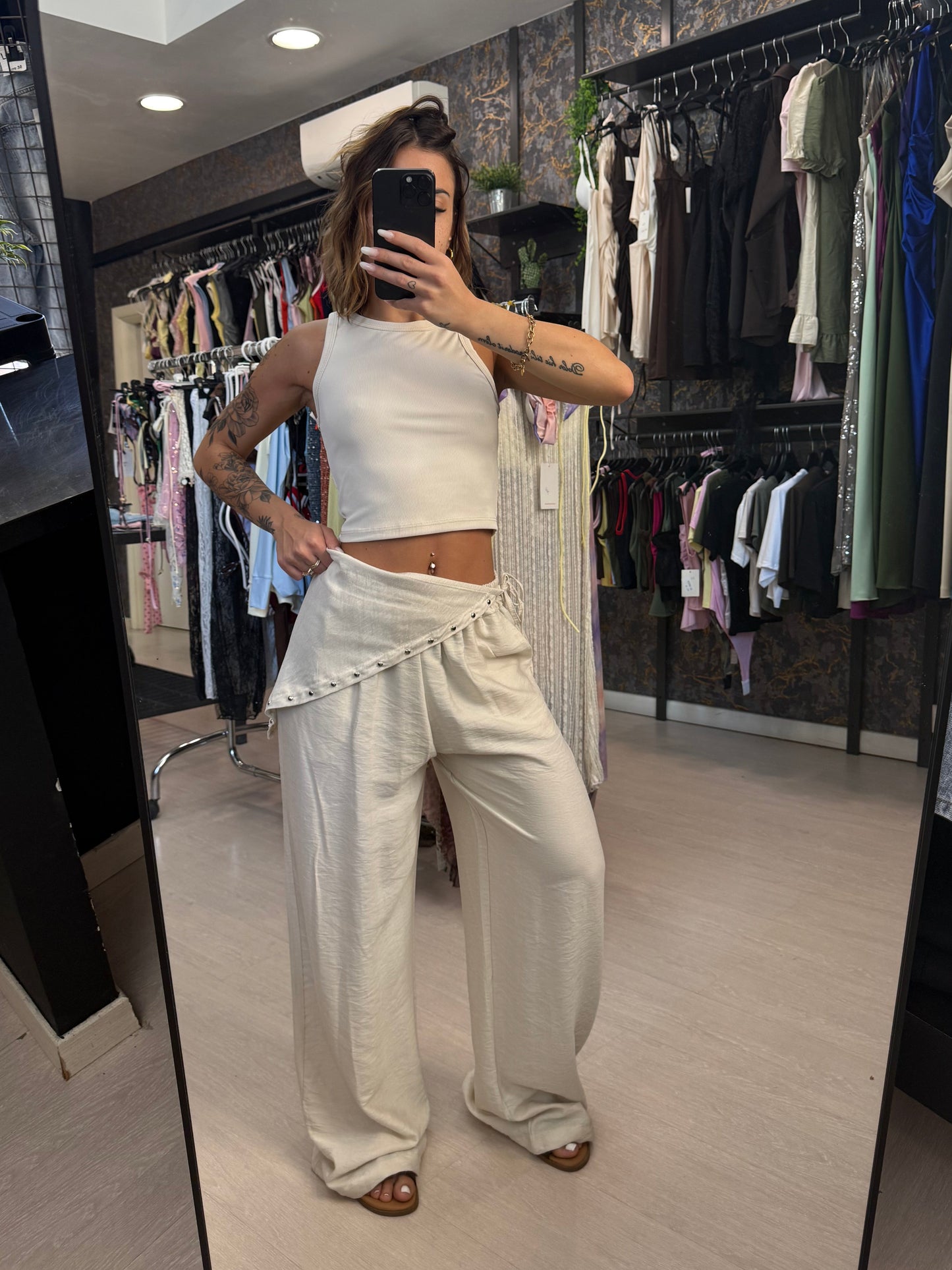 pantalone/set borchie