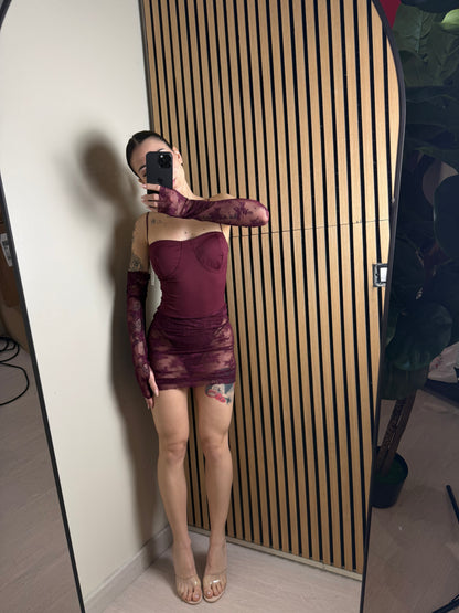 mini dress UNICA bordeaux