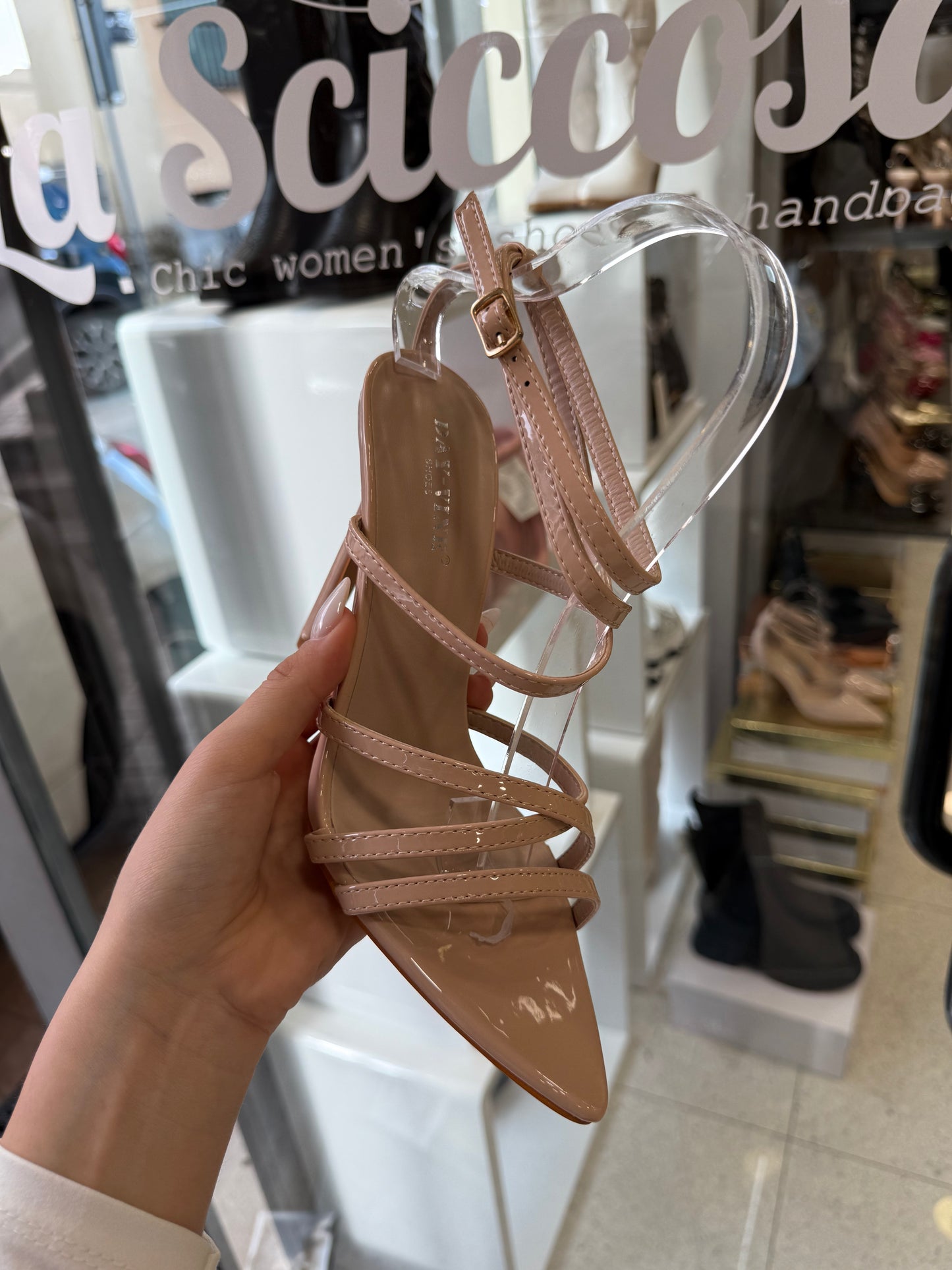 sandali stripes nude