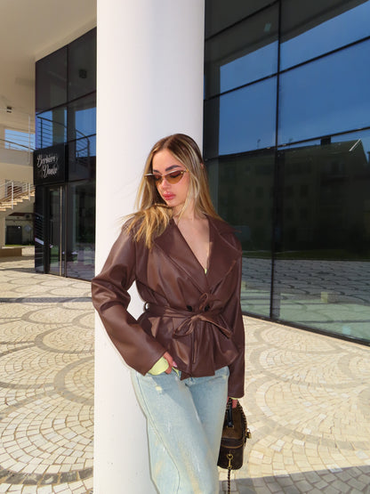 mini trench BOTTONS marrone