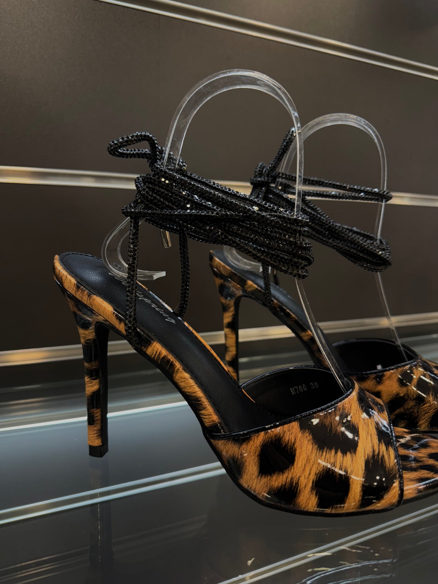 sandalo Swarovski leopard