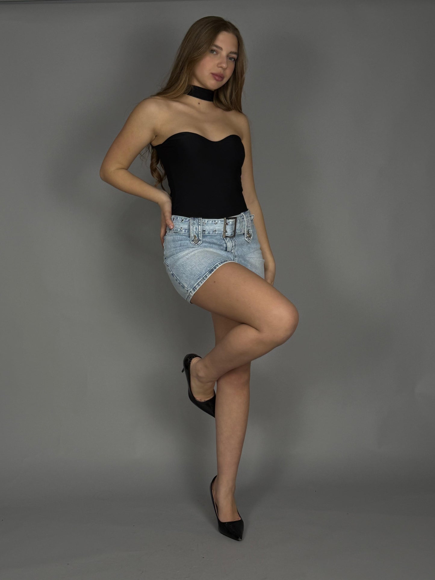 minigonna in jeans
