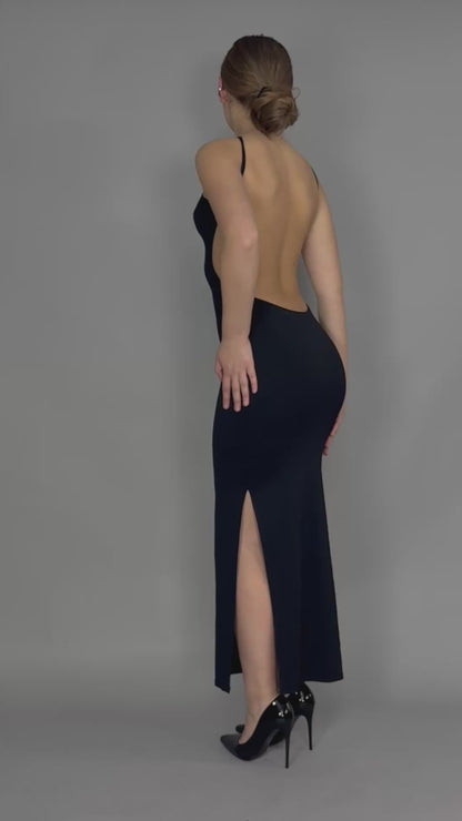 abito lungo Kylie nero