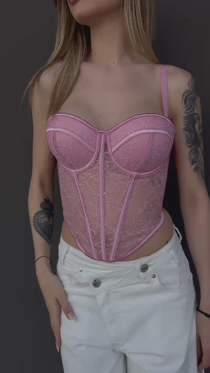 corsetto Lia rosa