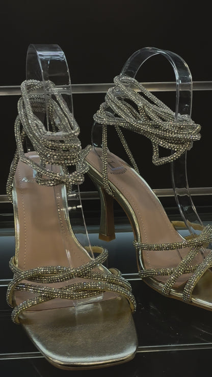 Sandalo Swarovski gold