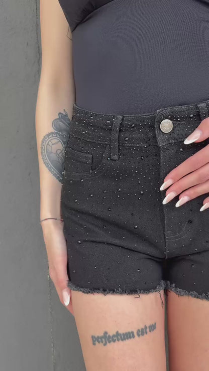 mini shorts con SWAROSKI
