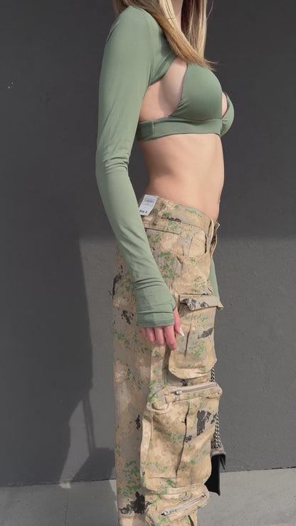 top BENNY verde militare